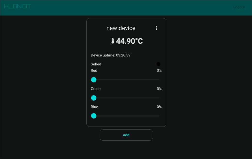KlonIot screenshot